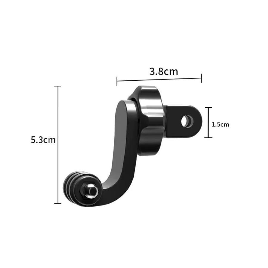 SJCAM Universal Adapter Halterung für Action Kamera als Kinn- und Vertikalhalterung für Motorradhelme in Schwarz - Bild 6