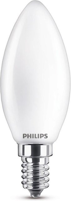 Philips LED-Leuchtmittel Classic Kerzenform E14 60W Weiß H x Ø: 9,7 x 3,5 cm - Bild 1