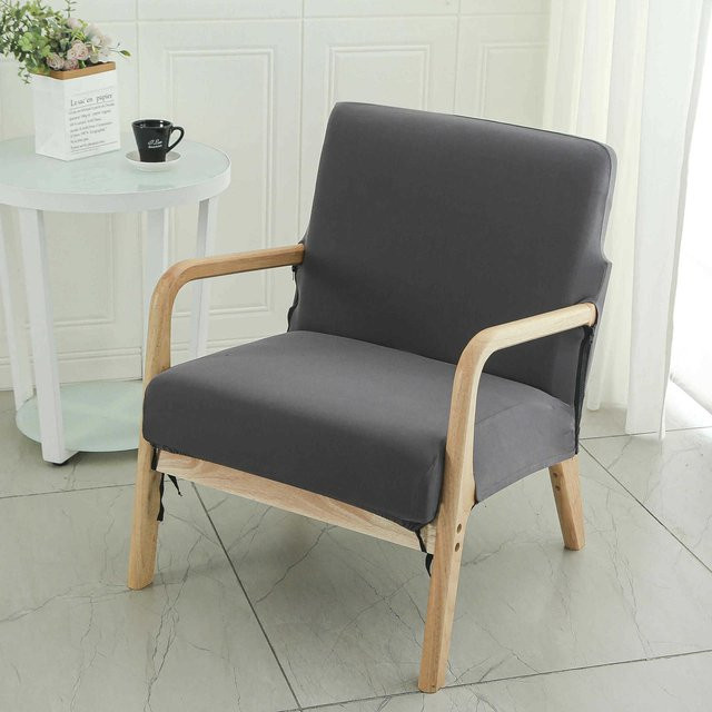 Yiran Furniture Quadratischer Kissenbezug aus Polyester in Grau mit elastischem Stretch-Material, B/B: 40 x 40 cm - Bild 1