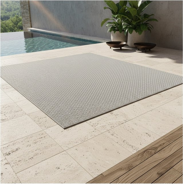 Outdoor Teppich LERMOOS von Kadima Design in Grau, einfarbig, B: 120 cm, T: 170 cm - Bild 1