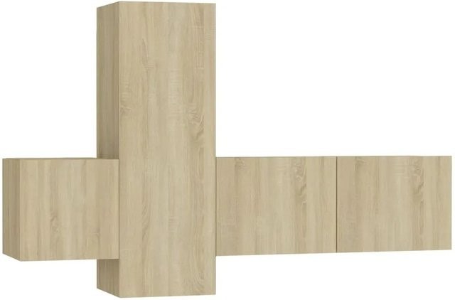vidaXL 3-teiliges TV-Schrank-Set Sonoma-Eiche aus Holzwerkstoff für dein Wohnzimmer - Bild 1