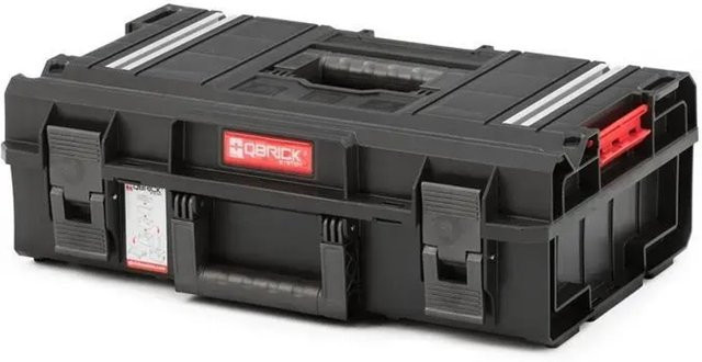 PROREGAL QBRICK Werkzeugkasten One mit Aluminiumschienen, Schwarz, 15,5 Liter, Traglast bis zu 120 kg, stapelbar - Bild 1
