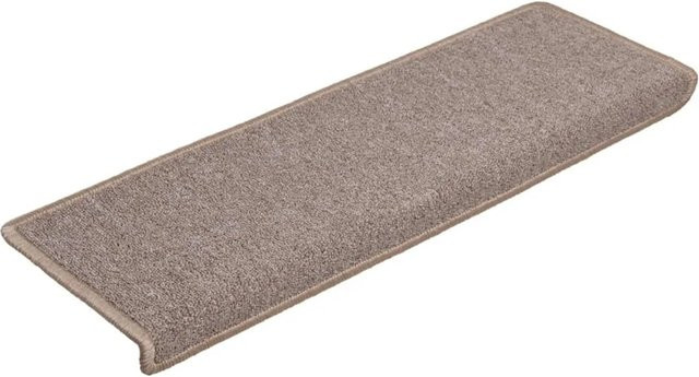 VidaXL Teppich-Treppenstufen 15 Stück, Hellbraun, Nadelvlies aus 100% Polypropylen, selbstklebend und rutschfest, B/T/H: 65 x 21 x 4 cm - Bild 1