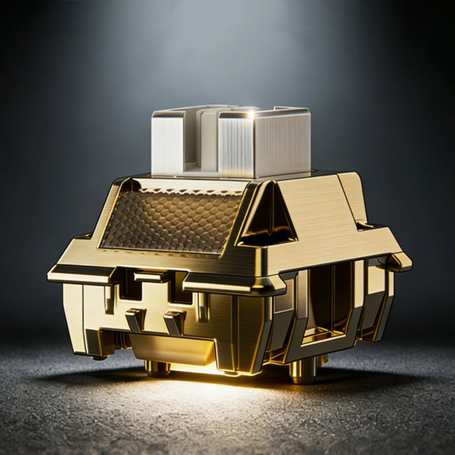 Latenpow Deng God Golden Magnetischer Linearschalter für Hall-Effekt Tastaturen mit Goldplattierung und POM-Gehäuse - Bild 1