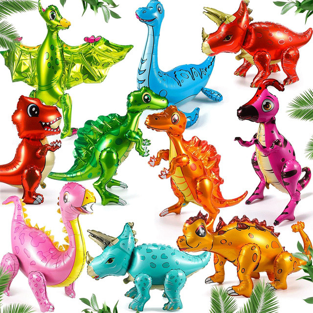 EsenTroye 3D Tyrannosaurus Dinosaurier Tierballons Set in Mehrfarbig für Geburtstagsfeier und Babyparty Dekoration - Bild 1