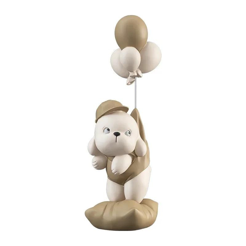 Kreative Hundebär-Skulptur als dekorative Ballon-Welpe-Statue aus Harz für dein Wohnzimmer oder den Fernsehschrank - Bild 1