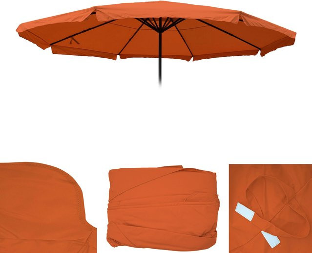 MCW Ersatz-Bezug für Sonnenschirm Carpi Pro mit Volant, Polyester, Ø 5m, Terracotta - Bild 1