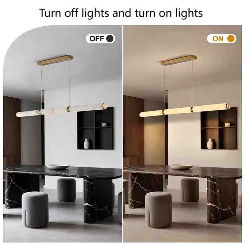 Artpad Pendelleuchte in Marmor-Optik aus Harz für Wohnzimmer, Esszimmer und Bartheken - Bild 4