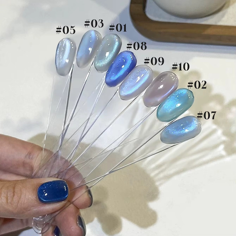 MIANEL Magnetgel-Nagellack, Blau, Schimmernd, 12 ml - Bild 3