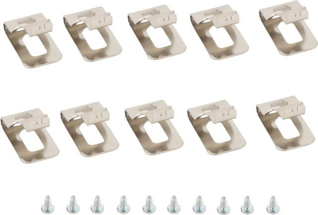 10 Stück OutsideWorld Edelstahl Gürtelclips in Silber mit Schrauben, verformungssicherer Gürtelclip-Haken Set - Bild 1