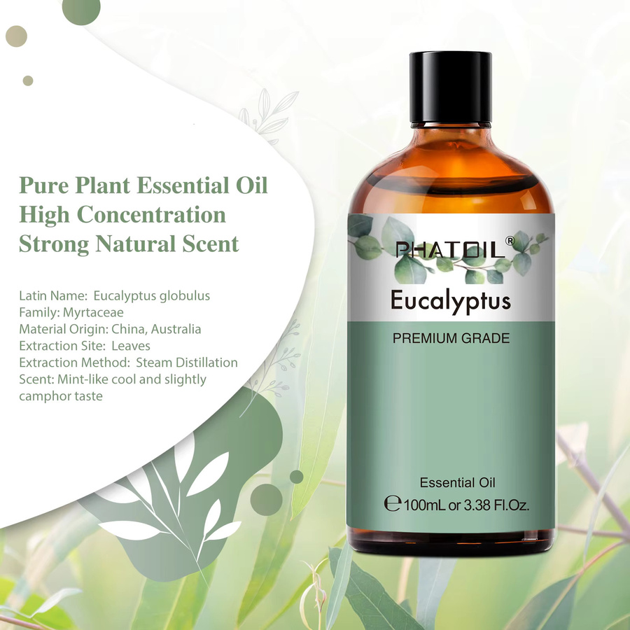 PHATOIL Ätherisches Öl, 100 ml, Zitronengras, Eukalyptus, Lavendel, Pfefferminz - Bild 2
