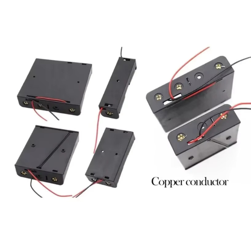 DIYCell Batterie-Aufbewahrungskoffer für 3 Stück 18650-Batterien mit EIN/AUS-Schalter in Schwarz - Bild 3