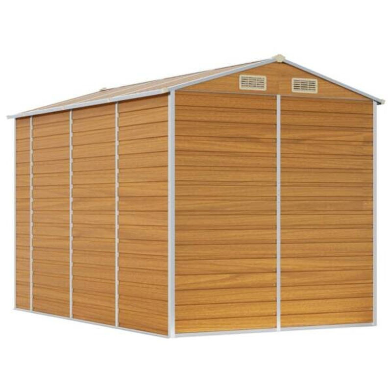 vidaXL Gartenhaus aus verzinktem Stahl in Braun B/H/T: 191 x 198 x 300 cm - Bild 2