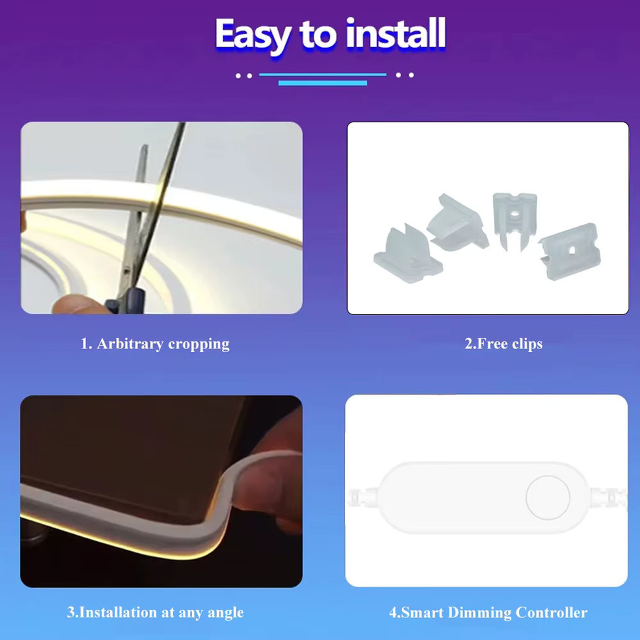 CENFAYA Neon LED-Streifen mit Homekit und Wifi, dimmbar, wasserdicht, CCT Farbtemperatur 3000-6500K, Farbe: Weiß, 12V - Bild 5