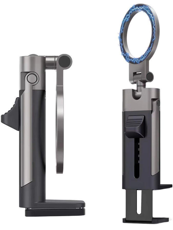 Magnetischer Fireurus Handyhalter, multifunktionaler Reise-Handyhalter mit 360-Grad-Drehung, Desktop-Stützrahmen in Schwarz oder Grau - Bild 5