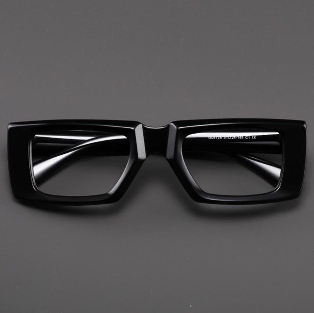 Bai Fen Bai Electronic 3C Brillenrahmen, Acetat, Vollrand, quadratisch, Damen, black - Bild 1