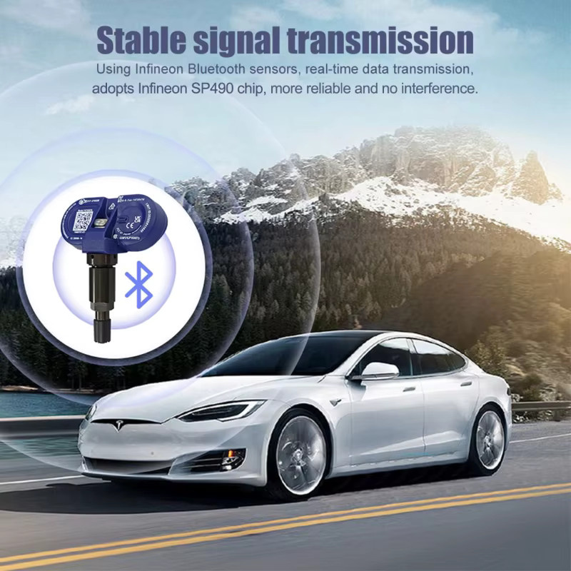 4er Set Bluetooth TPMS Reifendrucksensoren als OEM Ersatz für Tesla Model 3, Model Y, Model S und Model X (Baujahre 2020-2024) - Bild 4