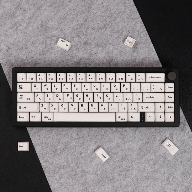 Venit Keys PBT Tastenkappen im MDA-Profil, 151 Tasten, Weiß, Japanisches Design für mechanische MX-Tastaturen - Bild 1