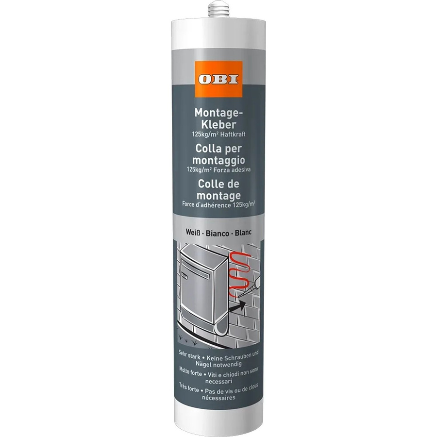 OBI Montagekleber extra stark, Weiß, 400 g - Bild 2