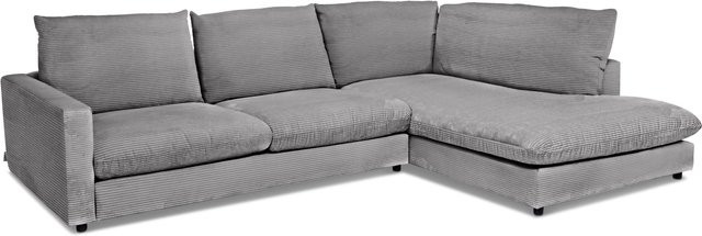 Polsterecke Sansibar Dagebüll in Grau mit Cord-Bezug, L-Form, Rechtsausrichtung, B/T/H: 321 x 228 x 84 cm - Bild 1