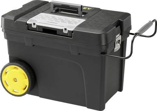 Stanley Mobile Werkzeugbox Organizer mit entnehmbaren Einsätzen, Schwarz/Transparent, B/T/H: 53,0 x 43,0 x 60,3 cm - Bild 1