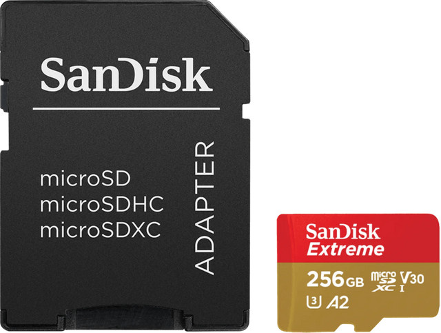 SanDisk Extreme microSDXC Speicherkarte 256 GB Multicolor mit 130 MB/s - Bild 1