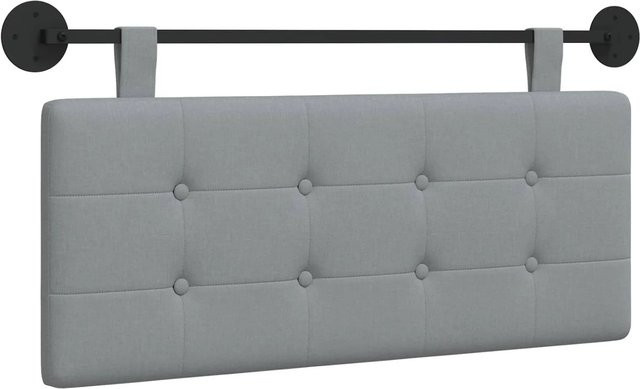 vidaXL Wandmontiertes gepolstertes Kopfteil aus Stoff in Grau, B/H: 110 x 55 cm - Bild 1