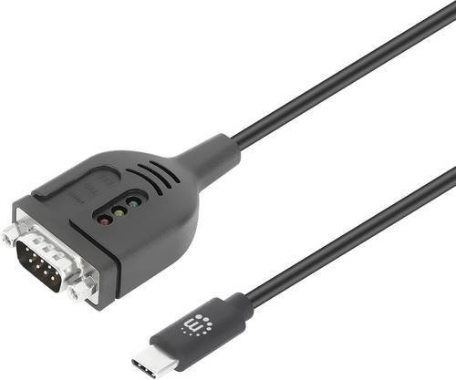 Manhattan Seriell Adapterkabel USB-C auf Seriell 9-polig in Schwarz, Länge: 100 cm - Bild 1