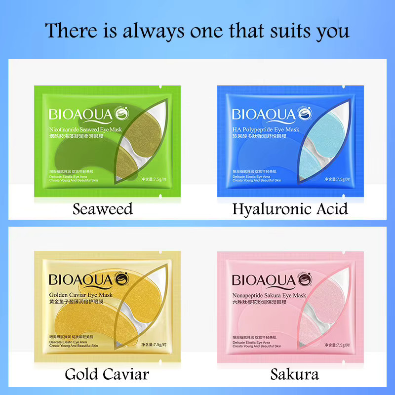 BIOAQUA Golden Caviar Augenmaske mit Hyaluronsäure, 10 Paar, Unisex - Bild 2