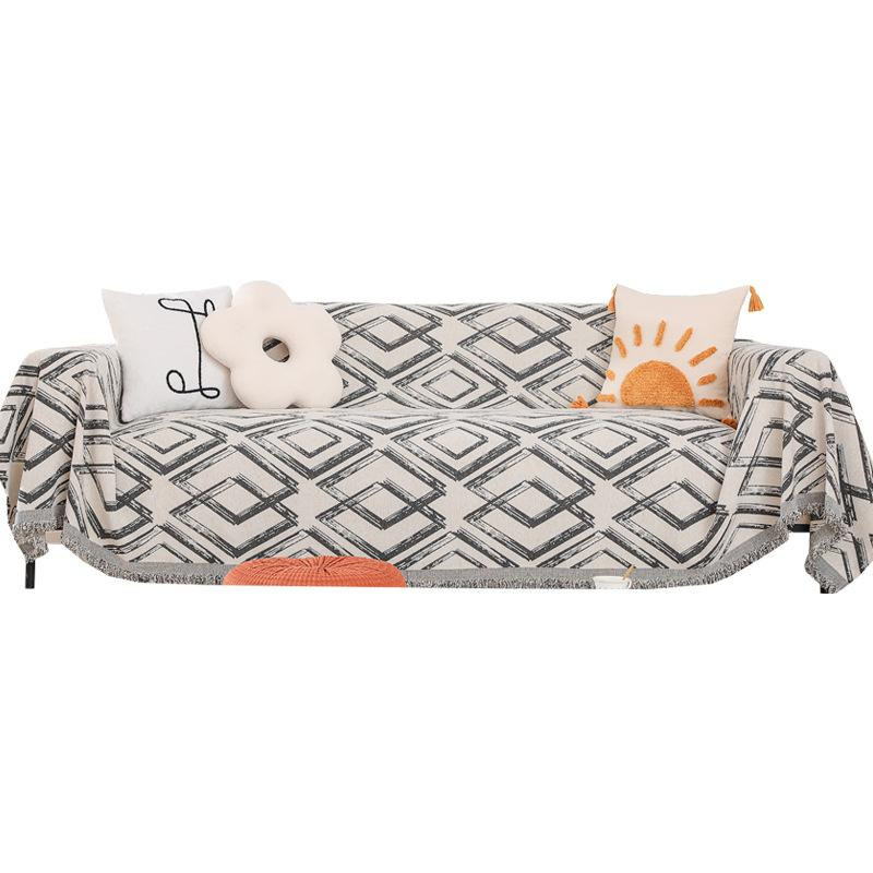Nordischer Sofabezug im Handtuch-Stil für Dreisitzer-Sofas, Universal-Sofadecke für alle Jahreszeiten, B/B: 180 x 130 cm - Bild 1