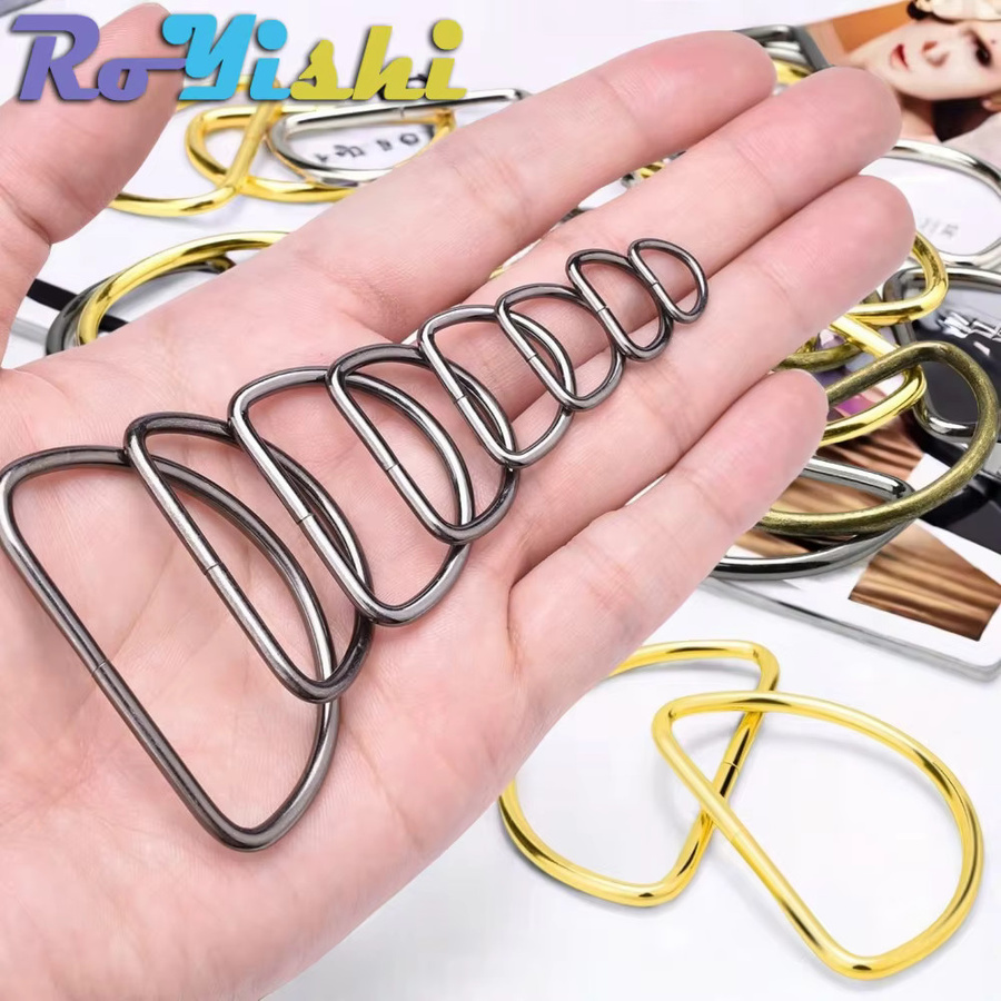 RoYishi Metall-D-Ring-Verbindungsschnalle für Gürtel und Taschen, 20 Stück, Schwarz und Mehrfarbig, 10 mm - Bild 3