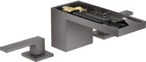 Hansgrohe Axor MyEdition 3-Loch-Waschtischarmatur in Gunmetal mit Pop-up-Abfluss und Wasserersparnis - Bild 1