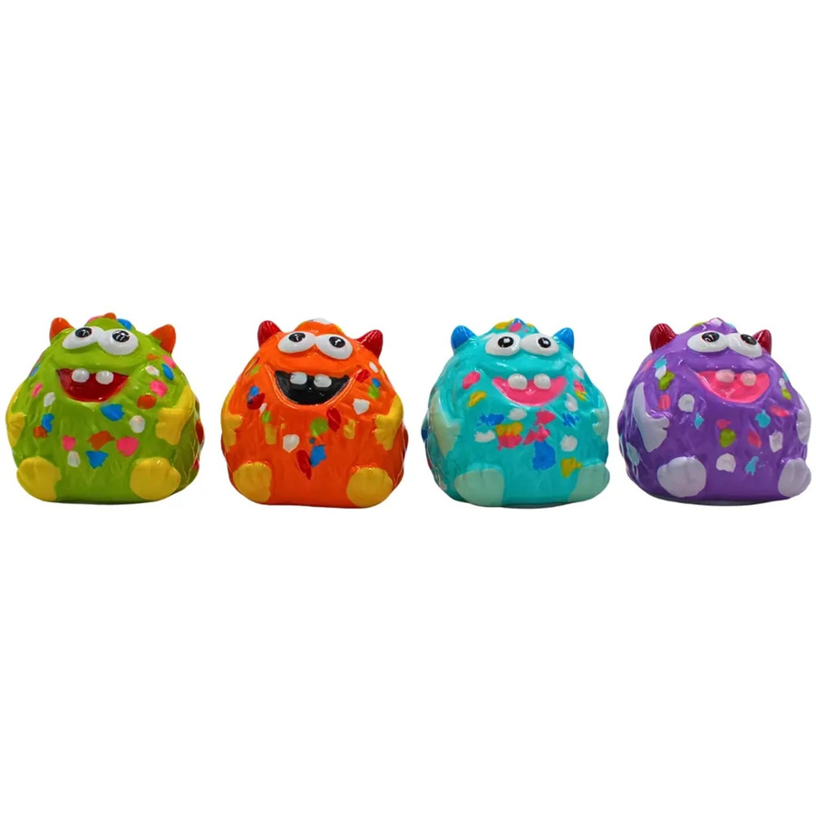 4er Set Sparschweine aus Keramik von Dekohelden24 in Multicolor mit wiederverschließbarem Gummistopfen, B/T/H: 6 x 6 x 6 cm - Bild 2