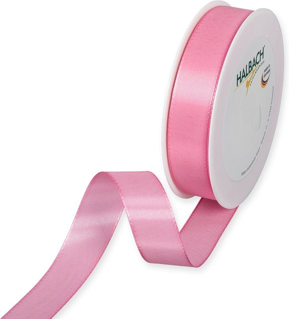 Halbach Taftband aus Polyester in Rosa, Breite: 2,5 cm, Länge: 5 m - Bild 1