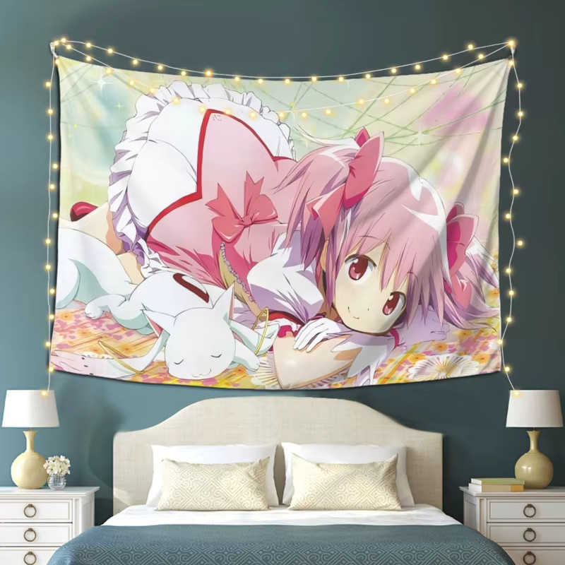 Vikama Wandteppich Madoka Kaname Puella Magi Madoka Magica Anime Dekoration, Mehrfarbig, Breite: 40 cm, Höhe: 60 cm - Bild 2