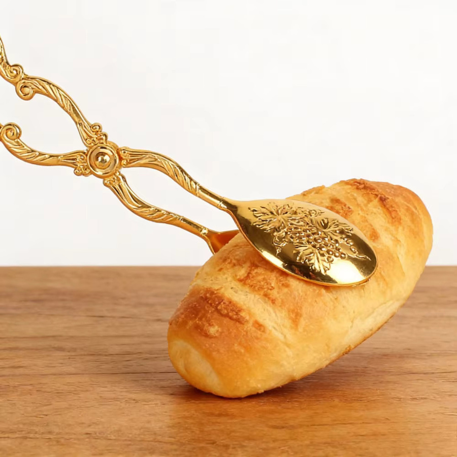 Multifunktionaler FEB.WIND Lebensmittelclip aus Metall in Gold für Obst, Salat, Kuchen und Gebäck - Bild 3