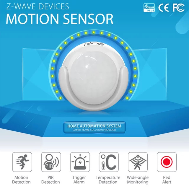 NEO COOLCAM Smart Home Z-Wave PIR Bewegungssensor mit Lux und Temperaturdetektor in Weiß, EU 868.4 - Bild 1