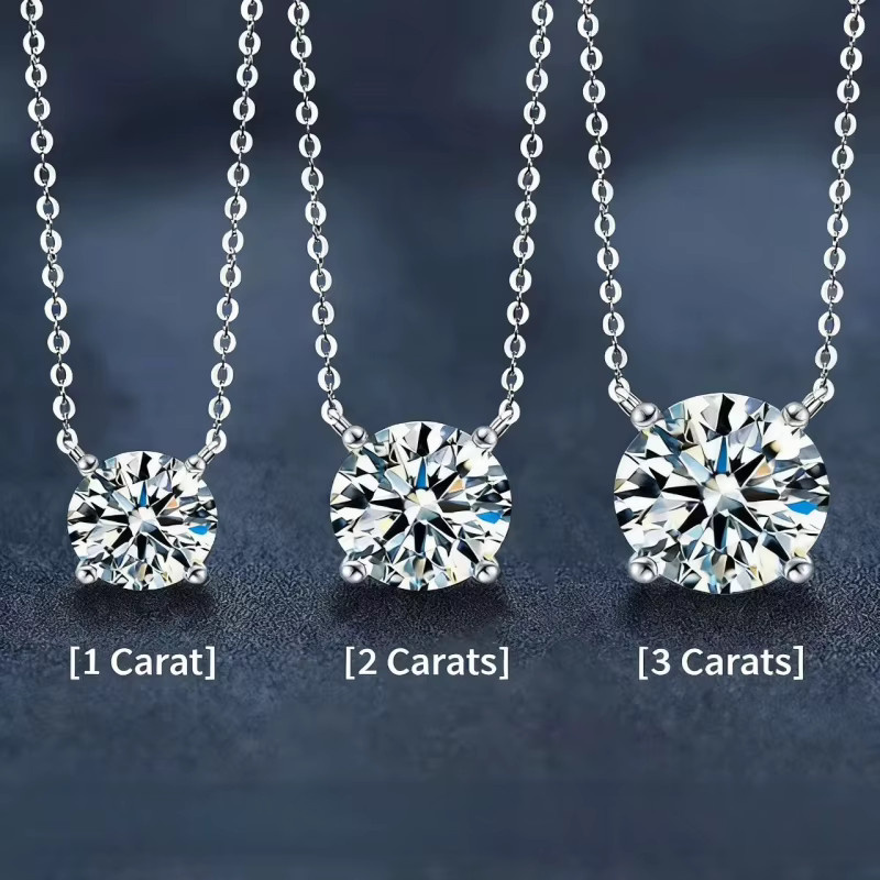 Halskette mit Diamant-Anhänger, 925 Silber, Damen - Bild 2