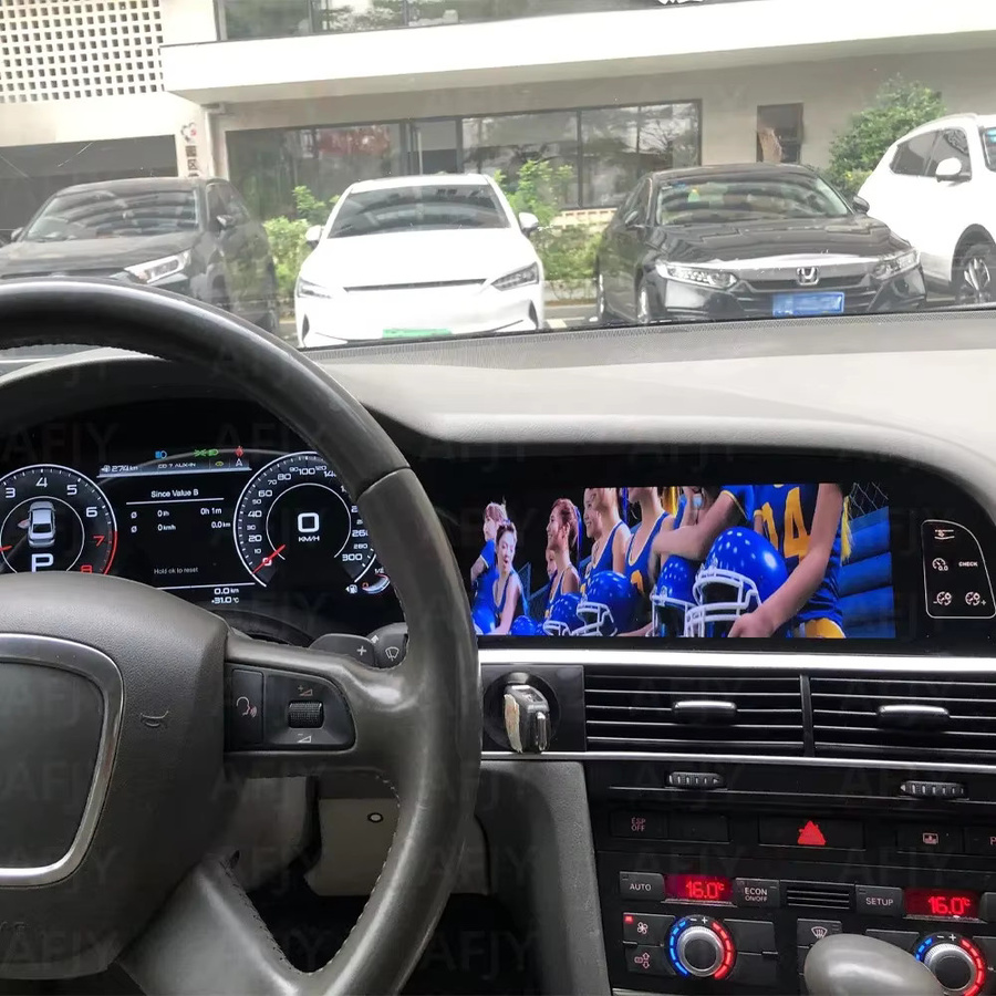 YANFU Multimedia Player für Audi A6 A6L C6 4F 2005-2012 mit LCD Digital Instrument Dual Screen, CarPlay und Android Auto, Schwarz - Bild 4