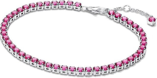 Armband 925 Silber, Rubin, Herzförmig, Damen, 18cm - Bild 1
