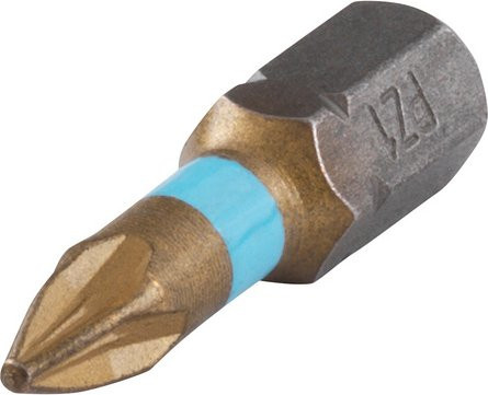 Wolfcraft Torsion-TiN-Bit PZ1 Schraubendreher-Bit, 2 Stück, grau - Bild 1