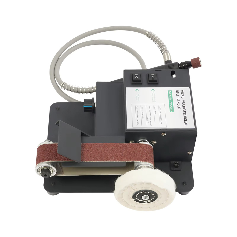 Effizienter Bandschleifer mit 350W Doppelmotor in Schwarz für Tischbetrieb - Bild 4
