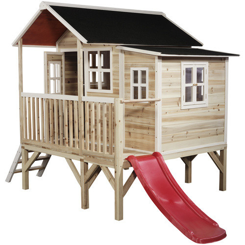 EXIT Toys Loft 350 Holzspielhaus Spielturm in Natur, B/H/T: 190 x 215 x 322 cm - Bild 3