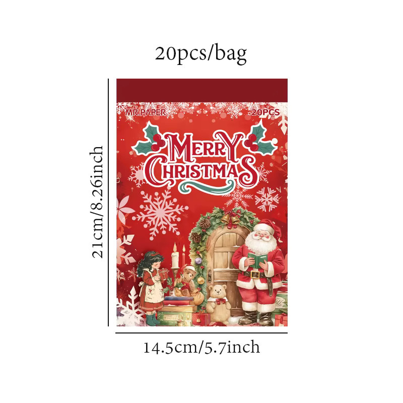 Mr. Paper Stickerbuch Frohe Weihnachten mit 20 Blatt für deine DIY Dekoration von Notebooks, Fotorahmen und Thermosbechern - Bild 2