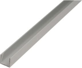 GAH Alberts U-Profil Aluminium gleichschenklig ungelocht silberfarben B/H/L: 20 x 10 x 1000 mm - Bild 1