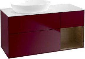 V&B Waschtischunterschrank Finion mit Wandbeleuchtung, Farbe: Weiß, Breite: 120 cm, Tiefe: 50,1 cm, Höhe: 50,1 cm - Bild 1