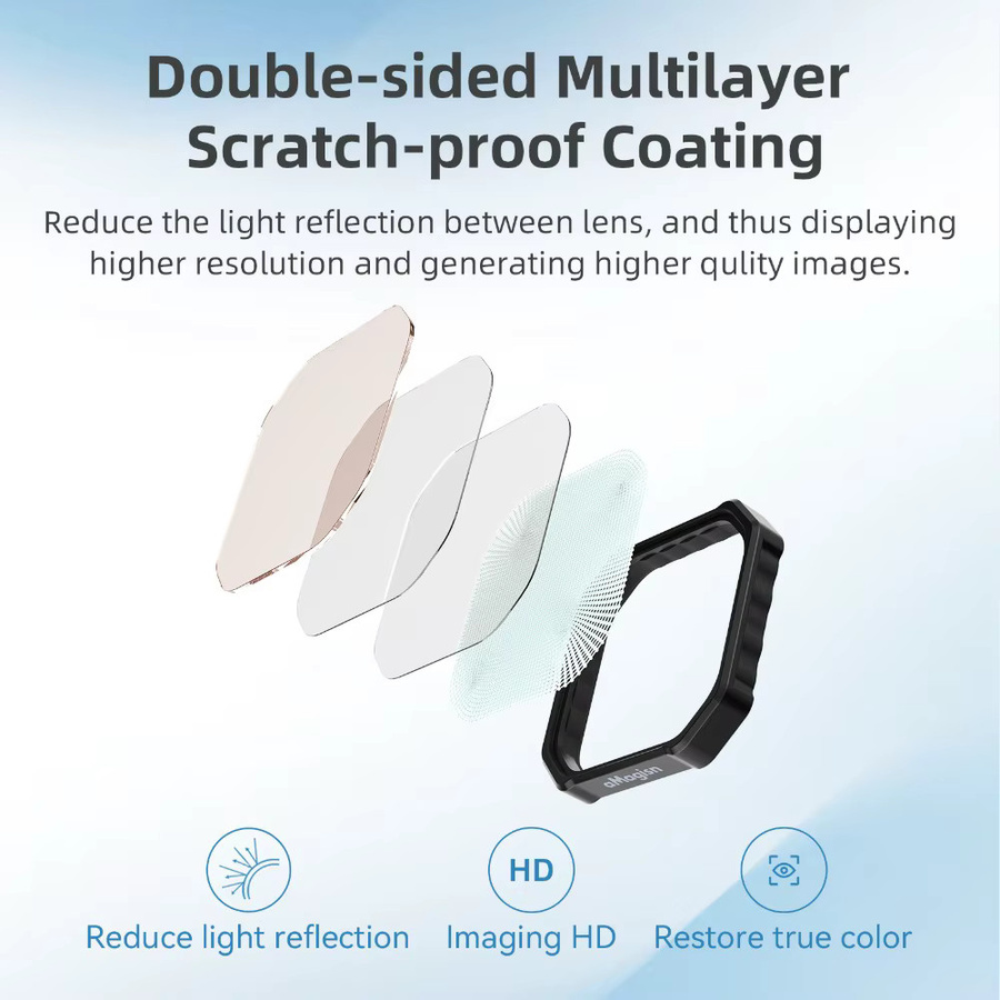 aMagisn Kamera-Einbaulinsenfilter für Insta360 Ace Pro 2 und AcePro, UV CPL ND8 ND16 ND32 ND64 Linsenschutzfilter Zubehör, Schwarz - Bild 2