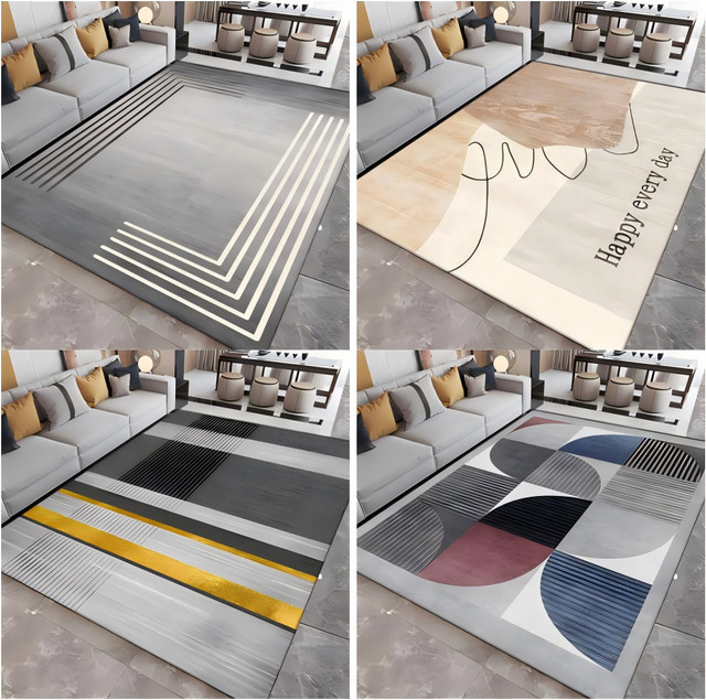 VIKAMA Rutschfester Teppich mit Schleifen-Design für Wohnzimmer und Schlafzimmer, Rechteckig - Bild 1