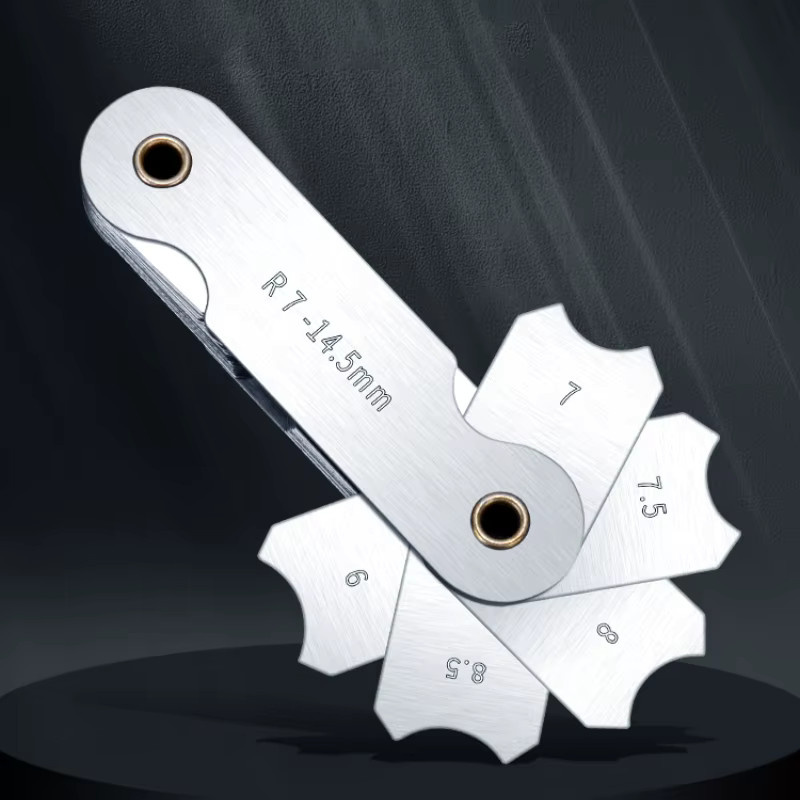 Probon Edelstahl R-Messgerät Komplettset Silber – Hochpräzises Radius-Messinstrument für Rundungen und Winkel - Bild 2