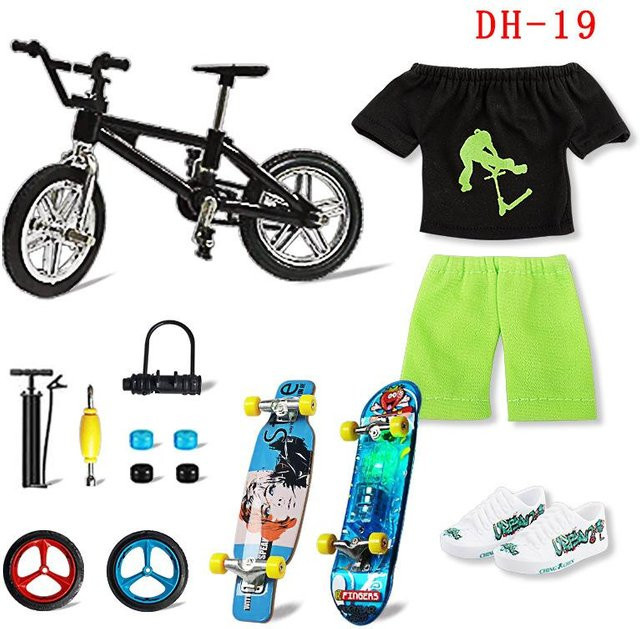Binchi Keji Travel Mini-Finger-Scooter, bunte Fahrradteile-Sets, green - Bild 1
